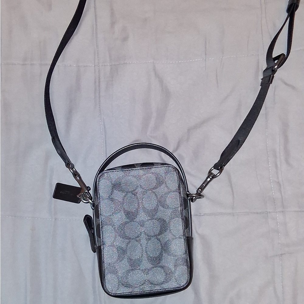 Men's Black and Gray coach Crossbody Bag - Picture 7 of 8